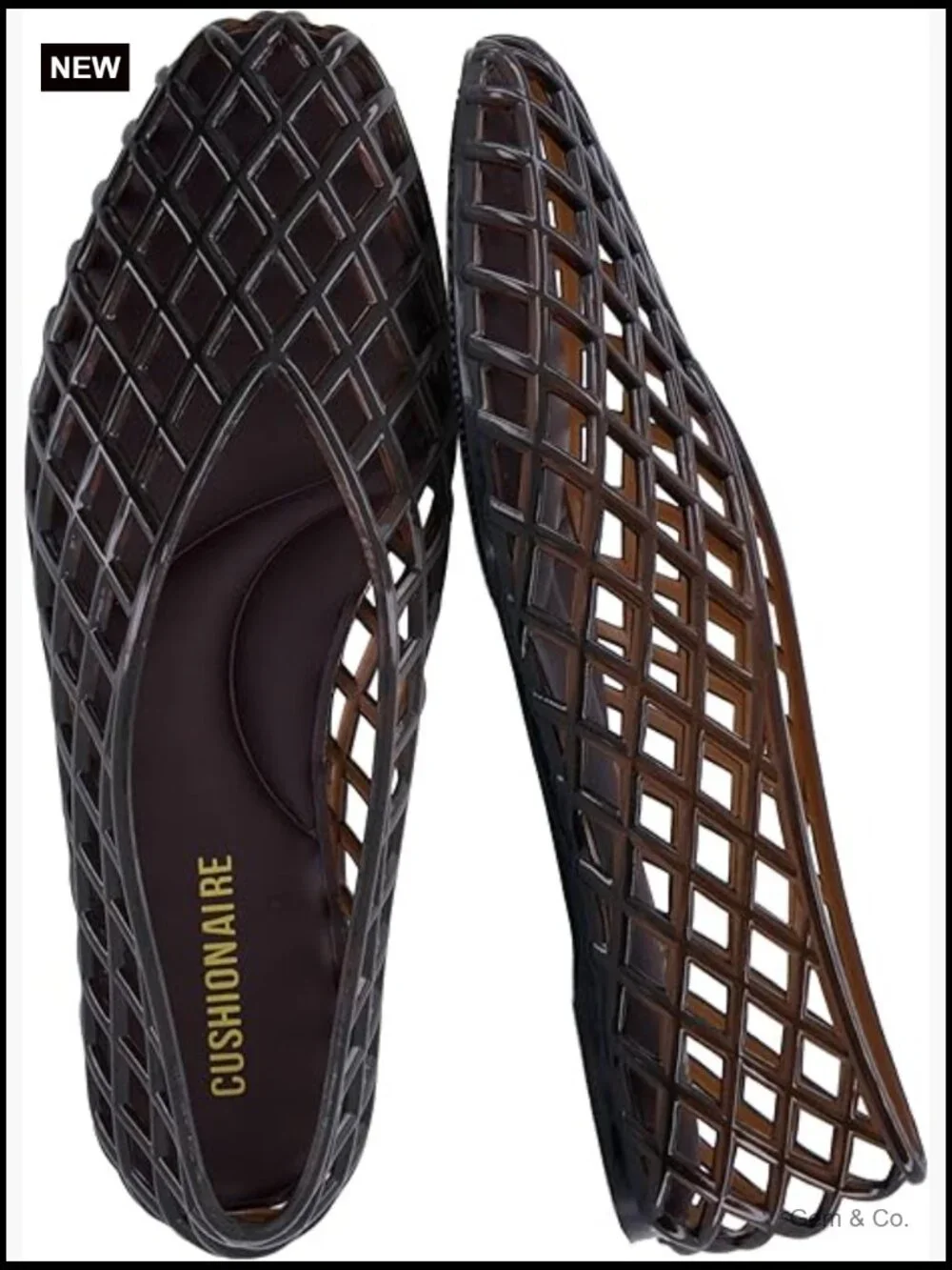 Comfortable Slip On Pointed Toe Jelly Flats